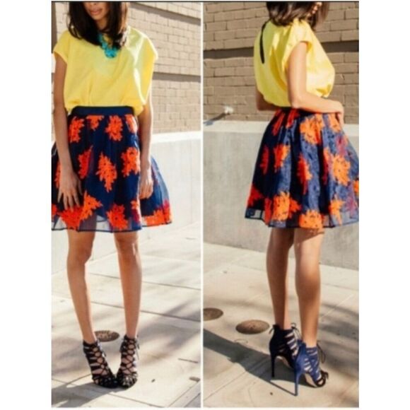 Maeve Dresses & Skirts - Like New! Anthropologie Maeve Pomme Blossom Skirt Embroidered Floral 4